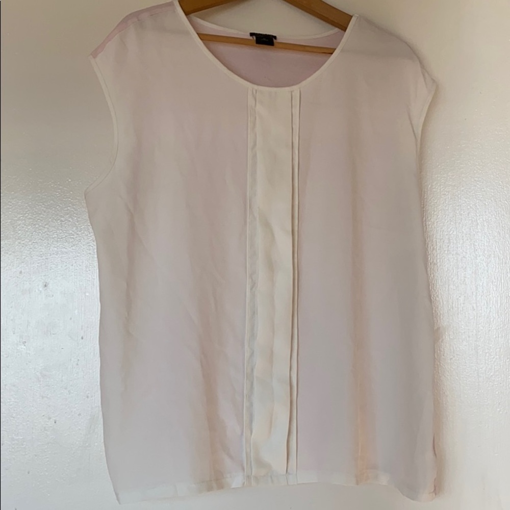 XL tank by Ann Taylor front white back blush pink